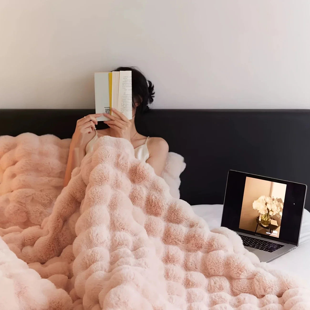 Luxury Faux Fur Bubble Blanket