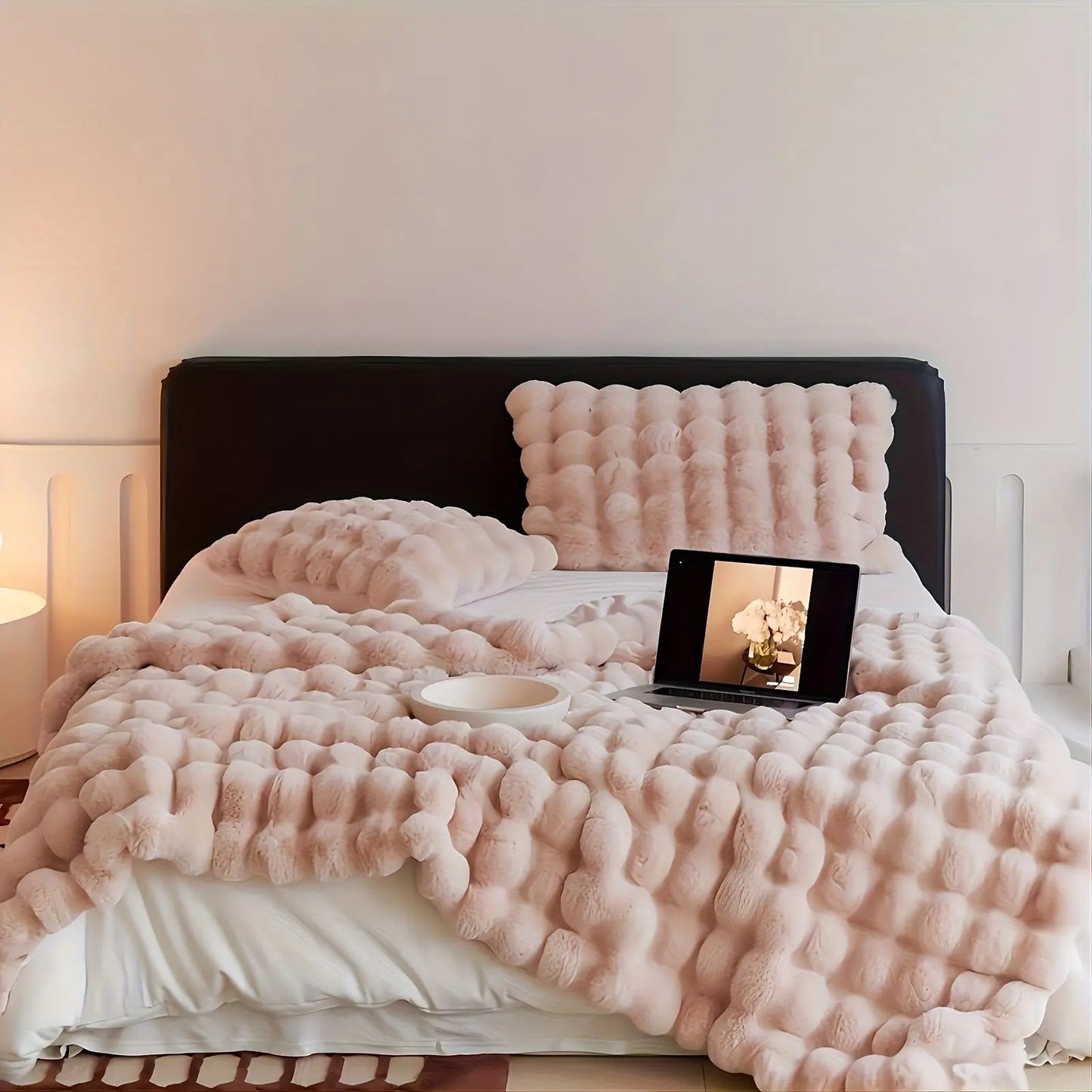Luxury Faux Fur Bubble Blanket
