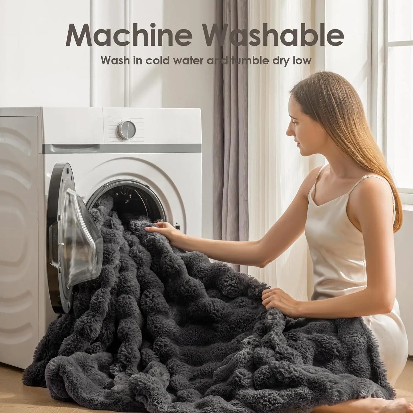Luxury Faux Fur Bubble Blanket